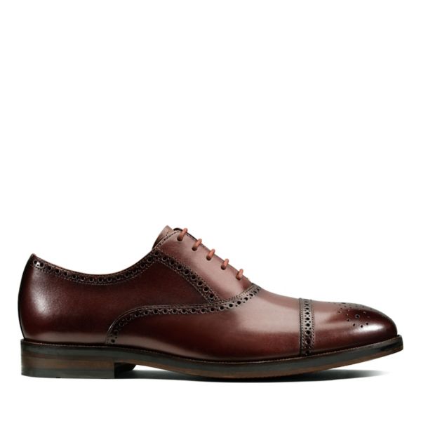 Clarks Mens Oliver Limit Wide Fit Shoes Brown | CA-4583270